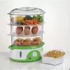 Ariete 911 Healthy Steam - elektriauruti - 3 korvi - riisianum - taimer 60 min - 800 vatti - 9 liitrit - valge ja roheline