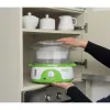 Ariete 911 Healthy Steam - elektriauruti - 3 korvi - riisianum - taimer 60 min - 800 vatti - 9 liitrit - valge ja roheline