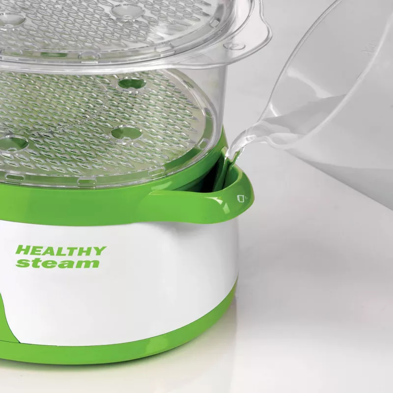 Ariete 911 Healthy Steam - elektriauruti - 3 korvi - riisianum - taimer 60 min - 800 vatti - 9 liitrit - valge ja roheline