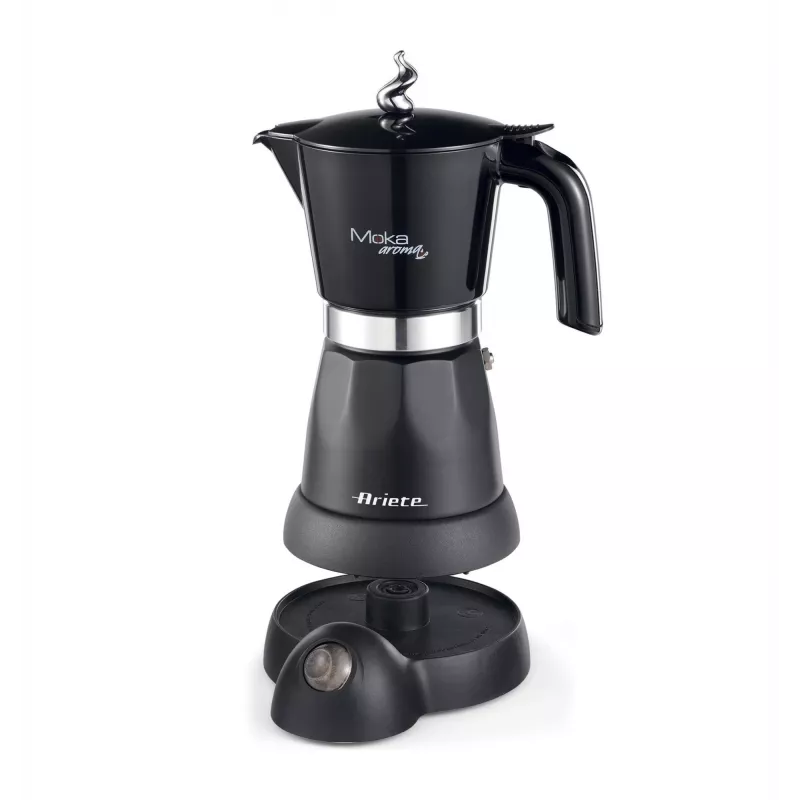 Ariete 1368 Moka Aroma, elektriline mokakann, 4/6 tassi, 480 W, automaatne väljalülitus, hoiab temperatuuri 30 kraadi juures, must