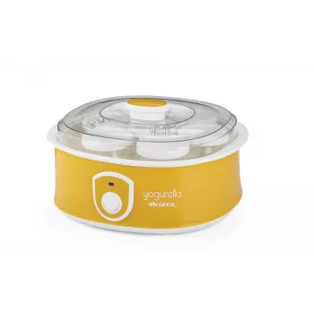 Ariete 617 Yogurella - elektriline jogurtimasin - 7 klaaspurki - 1,3 kg omatehtud jogurtit - 20 W - valge ja kollane