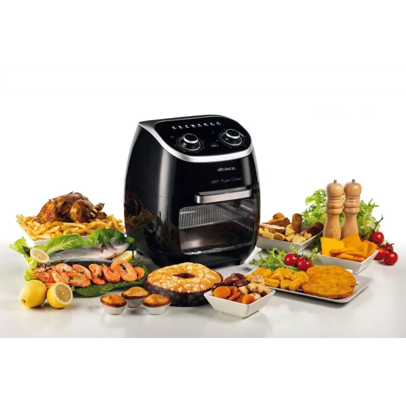Ariete 4619 Airy Fryer Oven - õhufritüür ja elektriahi koos rotisseriiga - pöörlev korv - kuivati - 2000 W - 11 liitrit - teras