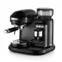 Ariete 1318 Moderna espressomasin integreeritud kohviveskiga, kohviubadele ja jahvatatud kohvile, piimavahustajaga cappuccino valmistaja, 1 ja 2 tassi filter, 1080 W, 800 ml, must
