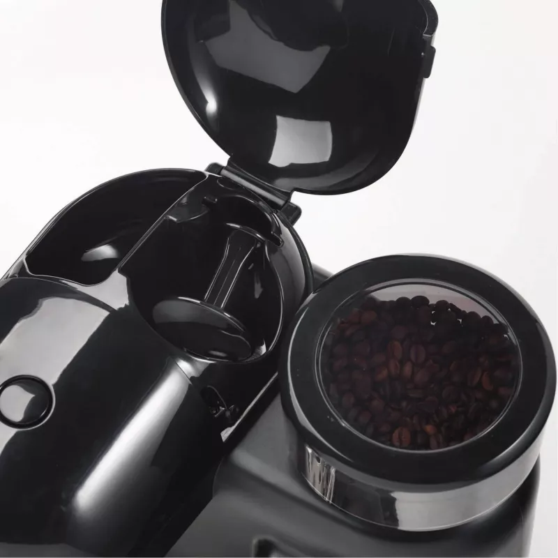 Ariete 1318 Moderna espressomasin integreeritud kohviveskiga, kohviubadele ja jahvatatud kohvile, piimavahustajaga cappuccino valmistaja, 1 ja 2 tassi filter, 1080 W, 800 ml, must