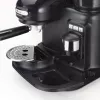 Ariete 1318 Moderna espressomasin integreeritud kohviveskiga, kohviubadele ja jahvatatud kohvile, piimavahustajaga cappuccino valmistaja, 1 ja 2 tassi filter, 1080 W, 800 ml, must