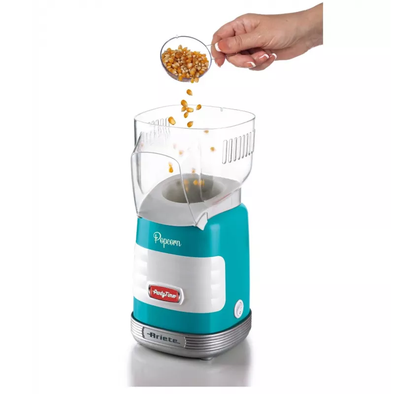 Ariete 2956, Pop Corn Party Time, Pop Corn Machine, valmistab 60 g maisi popkorniks 2 minutiga kuuma õhuga, rasvavaba, 1000 W, sinine