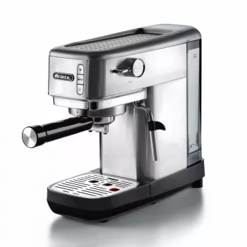 Ariete 1380 metallist kohvimasin, sobib jahvatatud kohvi ja ESE padjadega, 1300 W, 1,1 l mahutavus, 15 baar rõhku, ½ tassi filter, Cappuccino seade, hõbedane