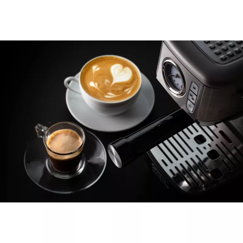 Ariete 1381 kohvimasin manomeetriga, ühildub jahvatatud kohvi ja ESE padjakestega, 1300 W, 1,1 l mahutavus, 15 bar rõhk, ½ tassi filter, Cappuccino seade, hõbedane