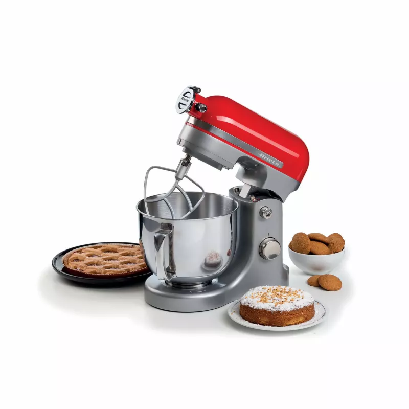 Ariete Moderna Red Mixer, köögikombain, Punane, Vahustamine, Sõtkumine, Segamine, 5,5 L, Pöörlev, Alumiinium