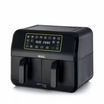 Ariete 4623 Airy Fryer Dual, õhufritüür kahe korviga, 1700 W, 8L mahutavus, 3 toiduvalmistusfunktsiooni, digitaalne LED-puutepaneel, 8 eelseadistatud programmi, taimer, 2 korvi, must