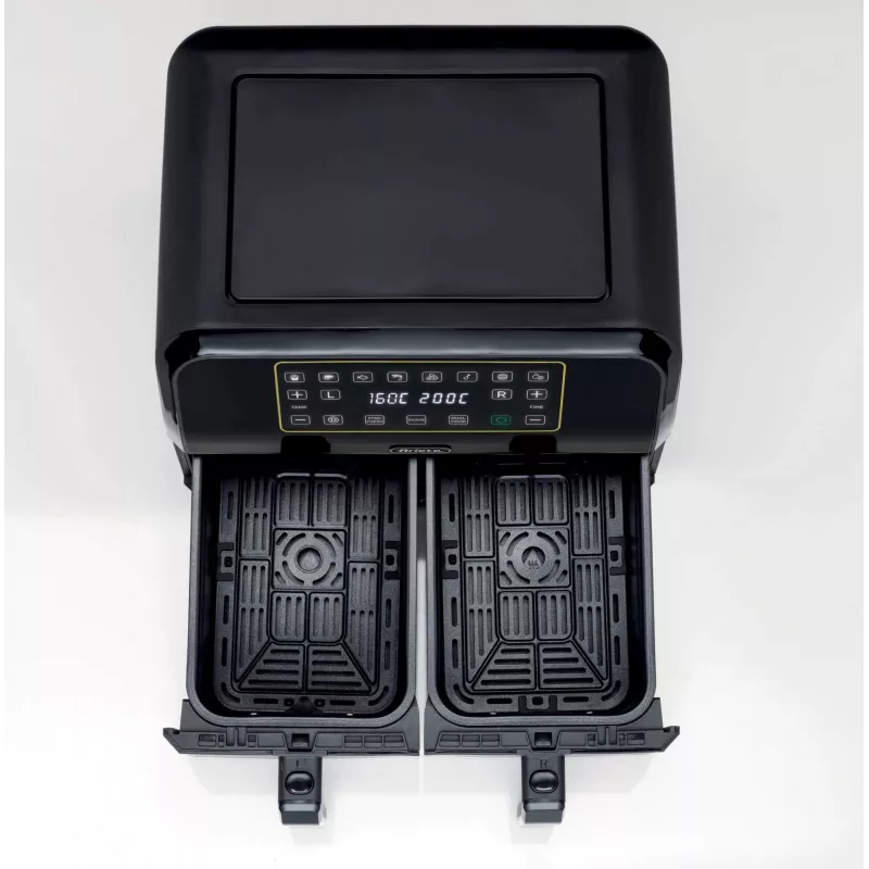Ariete 4623 Airy Fryer Dual, õhufritüür kahe korviga, 1700 W, 8L mahutavus, 3 toiduvalmistusfunktsiooni, digitaalne LED-puutepaneel, 8 eelseadistatud programmi, taimer, 2 korvi, must