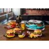 Ariete 205 Hamburger Maker Party Time, hamburgerivalmistaja, 1200 W, topelt mittenakkuvad plaadid, 2 kambrit, lihtne puhastada, sinine