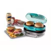 Ariete 205 Hamburger Maker Party Time, hamburgerivalmistaja, 1200 W, topelt mittenakkuvad plaadid, 2 kambrit, lihtne puhastada, sinine