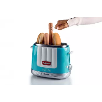 Ariete 206 Hot dog Maker Party Time, 650W, sinine, hot dog’i röster, helesinine, 2 tk, 650 W, 160 mm, 270 mm