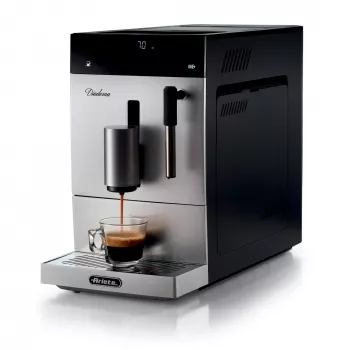 Ariete 1452 Diadema, automaatne kohvimasin, 1350 W, 19 bar rõhk, kohvi, americano ja kuuma vee jaoks, cappuccino seade, LED-ekraan, reguleeritav jaotur, hõbedane