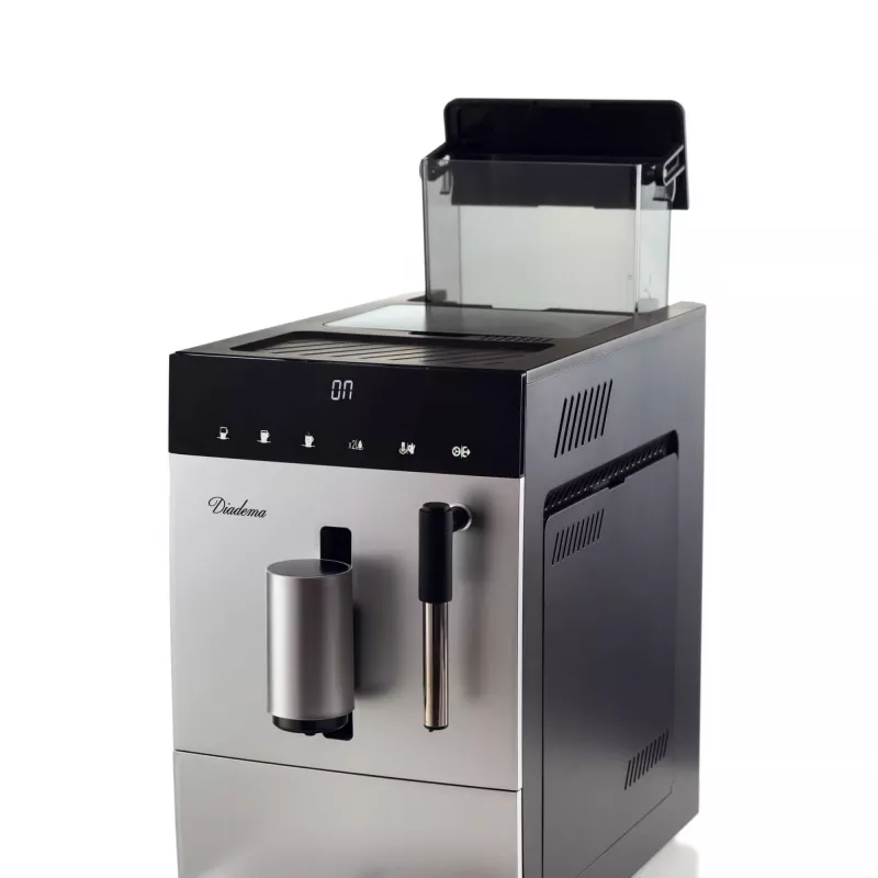 Ariete 1452 Diadema, automaatne kohvimasin, 1350 W, 19 bar rõhk, kohvi, americano ja kuuma vee jaoks, cappuccino seade, LED-ekraan, reguleeritav jaotur, hõbedane