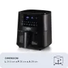 Ariete 4633, kuumõhufritüür 4L, 1400W, maht 4L, 9 programmi, raputus- ja grillfunktsioon, temperatuur kuni 200°C, must