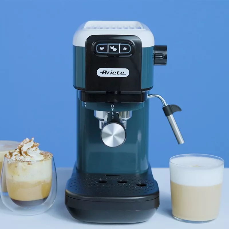 Ariete 1399 Espresso kohvimasin, pulbri ja ESE padjade jaoks, 1300 W, 1,1 L mahutavus, 15 bar rõhk, 1, 2 tassi ja ESE padja filter, Cappuccino, Valge