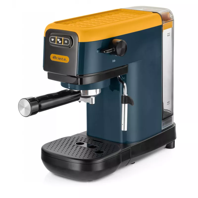 Ariete 1399 Espressomasin, pulbri ja ESE-padjadele, 1300 W, 1,1 l mahutavus, 15 bar rõhk, 1, 2 tassi ja ESE-padi filter, Cappuccino, kollane