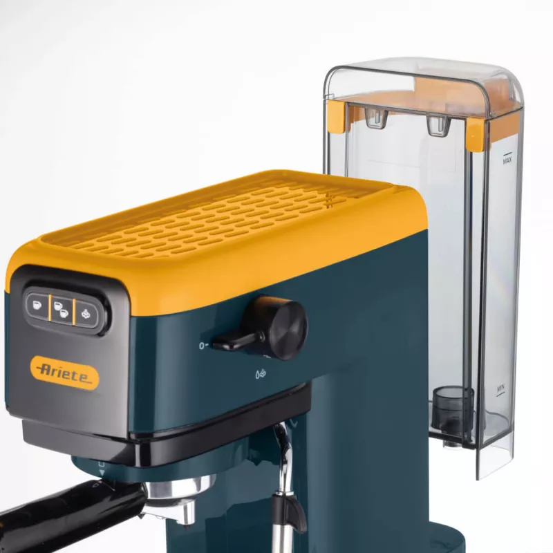 Ariete 1399 Espressomasin, pulbri ja ESE-padjadele, 1300 W, 1,1 l mahutavus, 15 bar rõhk, 1, 2 tassi ja ESE-padi filter, Cappuccino, kollane