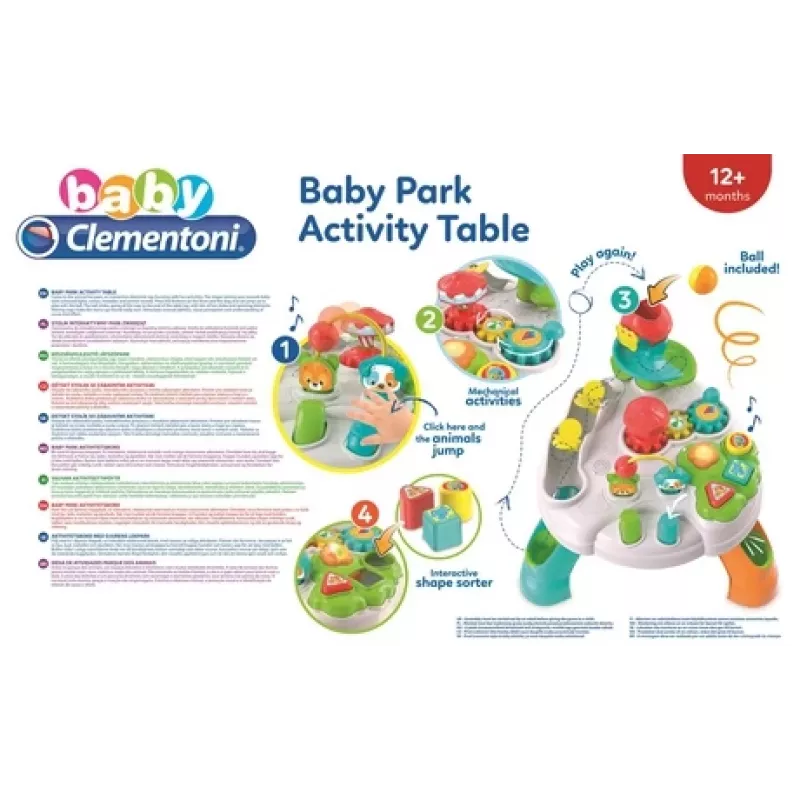 Clementoni Baby Park Activity Table, 1 a, Heliefektiga, Mitmevärviline