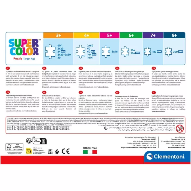 Clementoni Supercolor 21742 pusle Mosaiikpusle 300 tk Multifilmid