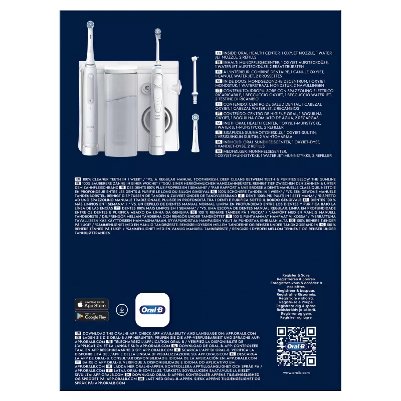Oral-B iO4 ja OxyJet suuhoolduskeskus, valge