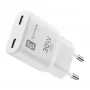 Cellularline GAN seinilaadur 2xUSB-C 30W PD 2xUSB-C 30W PD seinilaadur GaN-tehnoloogiaga