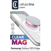 Cellularline Clear Mag - Galaxy S25 Edge ülitugev läbipaistev ümbris kummist äärega, ühildub Qi2 ökosüsteemi ja magnetiliste tarvikutega, kollasuse vältimiseks töödeldud