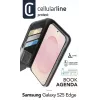 Cellularline Book Agenda Galaxy S25 Edge nahkeffektiga voldikümbris magnetilise sulguriga