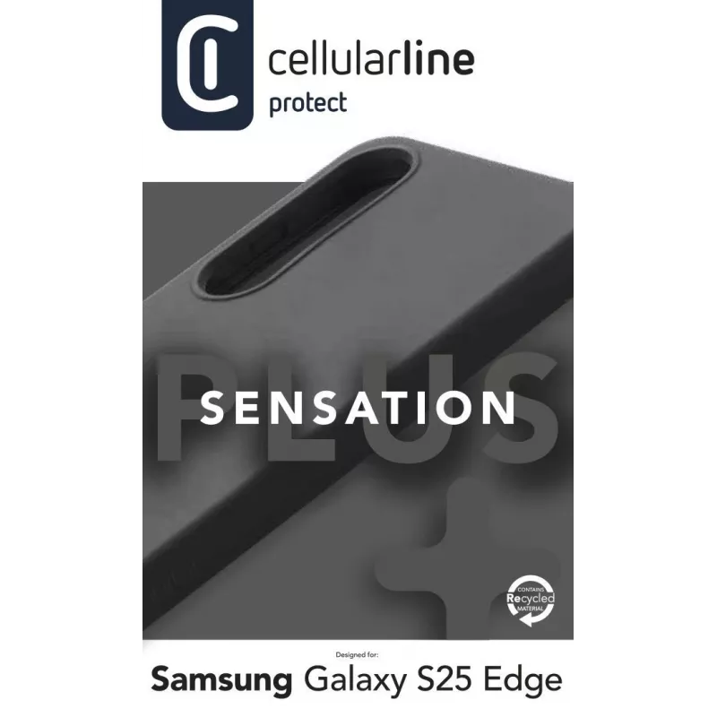 Cellularline Sensation+ - Galaxy S25 Edge pehme puutega silikoonümbris