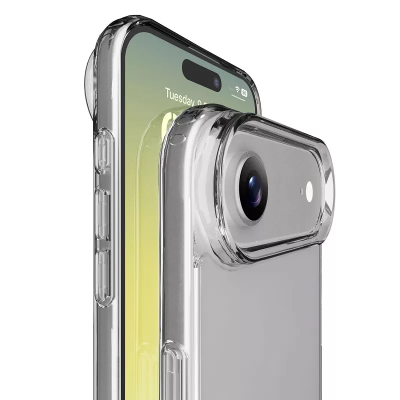 Cellularline Clear Protect - iPhone Air kõva ümbris kummist servadega
