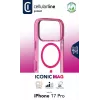 Cellularline Iconic Mag - iPhone 17 Pro läbipaistev ümbris värviliste äärtega, ühildub MagSafe'i ökosüsteemiga