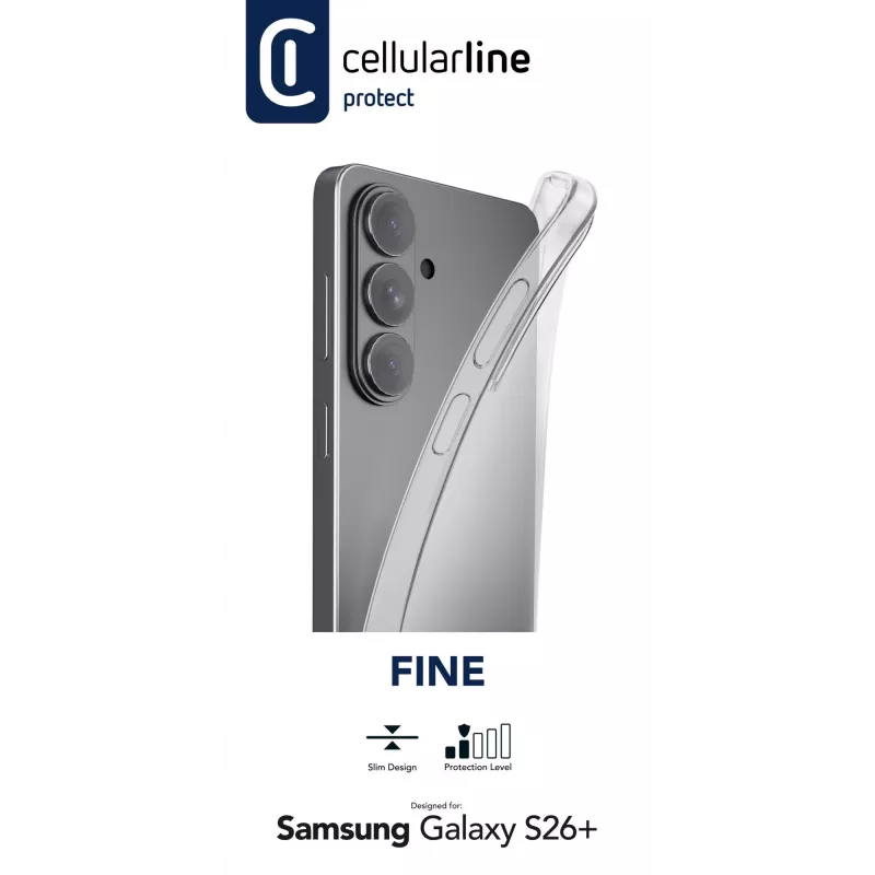 Cellularline Fine - Galaxy S26+, ümbris, Samsung, Galaxy S26 Edge, 17 cm (6.7 inch), Läbipaistev