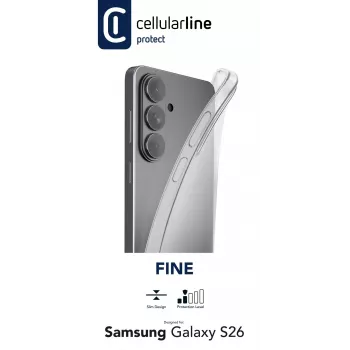 Cellularline Fine - Galaxy S26, Cover, Samsung, Galaxy S26, 17 cm (6.7 tolli), Läbipaistev