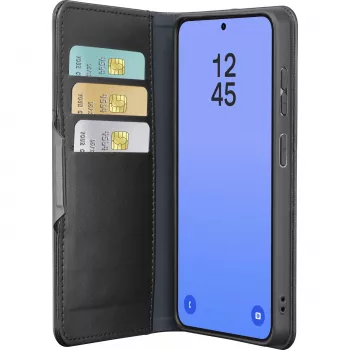 Cellularline Book Agenda - Galaxy S26 Ultra raamatu stiilis ümbris kunstnahast viimistlusega, magnetklambri, RFID-kaitse ja alusfunktsiooniga.