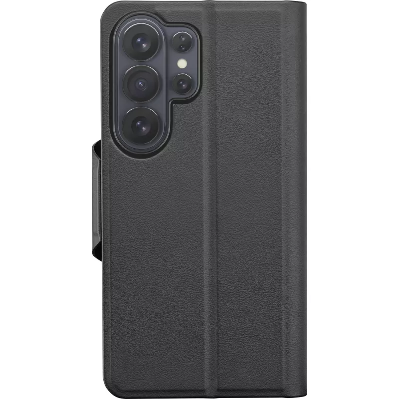 Cellularline Book Agenda - Galaxy S26 Ultra raamatu stiilis ümbris kunstnahast viimistlusega, magnetklambri, RFID-kaitse ja alusfunktsiooniga.