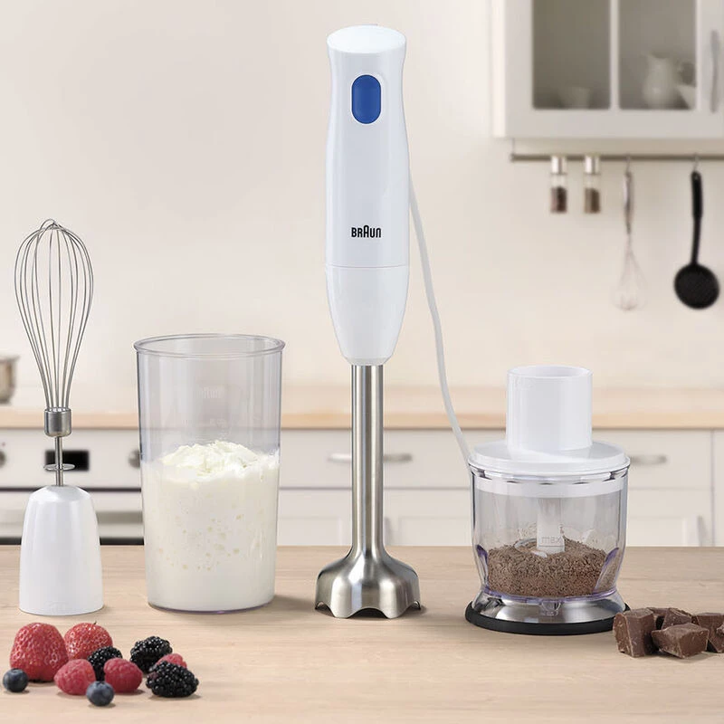 Braun MultiQuick 1 MQ10.202M WH 0,6 L saumikser 450 W roostevaba teras, valge