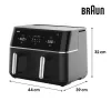 Braun TD 5030I BK Double 10 L Eraldiseisev 2400 W Kuumõhufritüür Must, Hõbedane