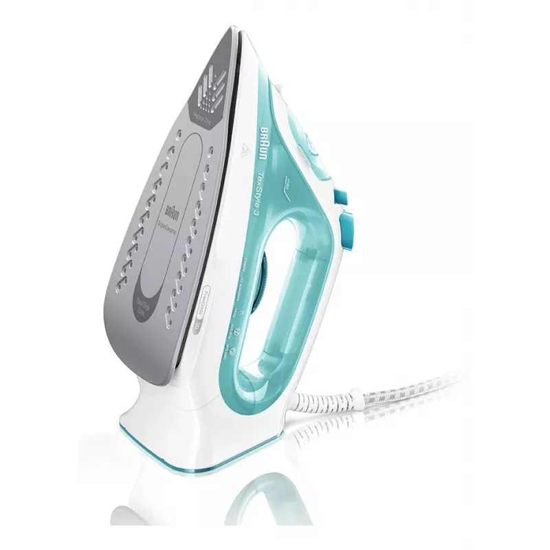 Braun TexStyle 3 SI3041GR aurutriikraud keraamilise tallaga 2350 W türkiis, valge
