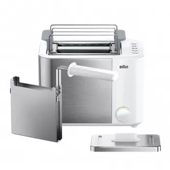 Braun GRILLE-PAIN HT5015WH 13 2 viilu 1000 W Hall, Valge