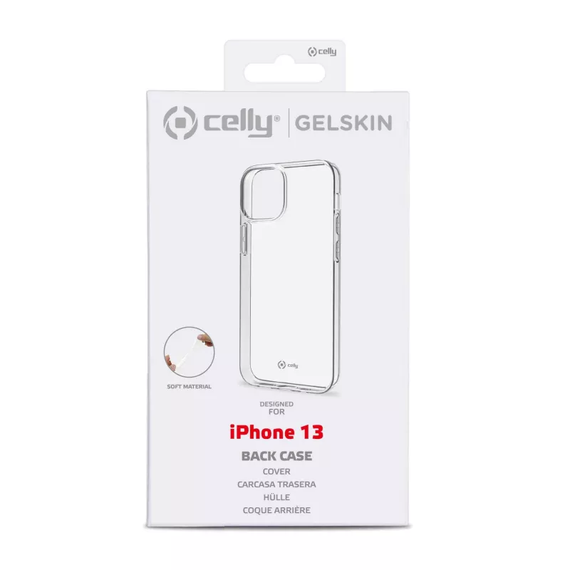 Celly GELSKIN Apple iPhone 13, ümbris, Apple, iPhone 13, 15,5 cm (6,1 tolli), läbipaistev