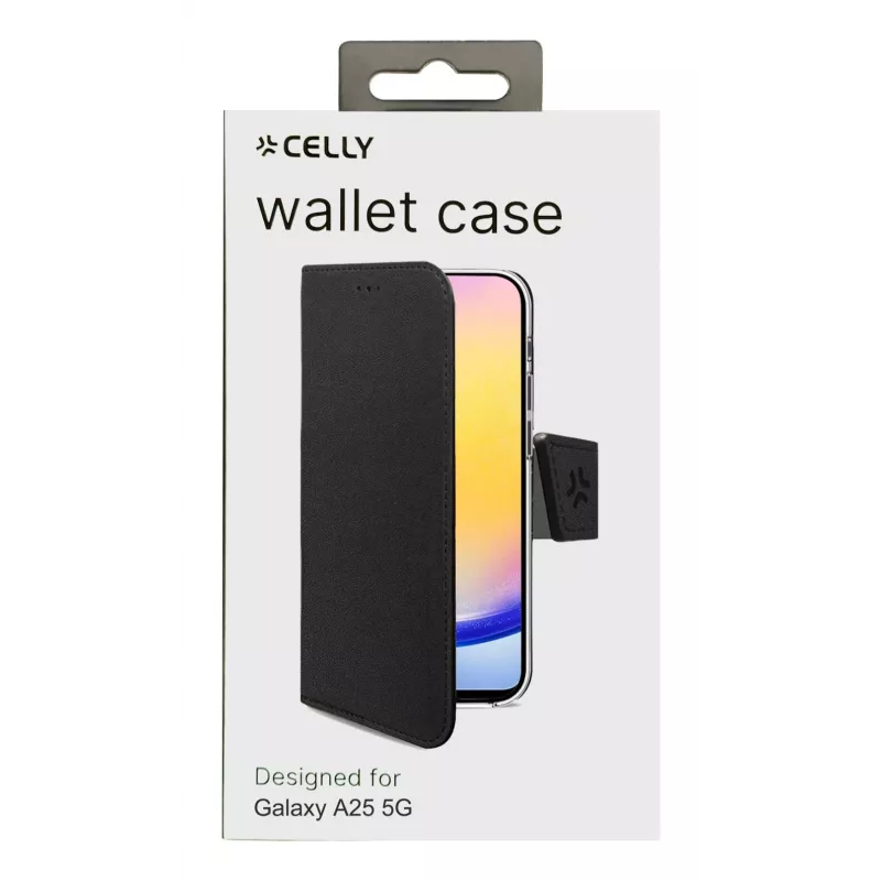 Celly WALLY mobiiltelefoni ümbris 16,5 cm (6,5 tolli) rahakotiümbris Must