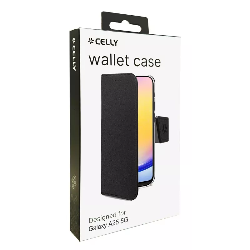 Celly WALLY mobiiltelefoni ümbris 16,5 cm (6,5 tolli) rahakotiümbris Must