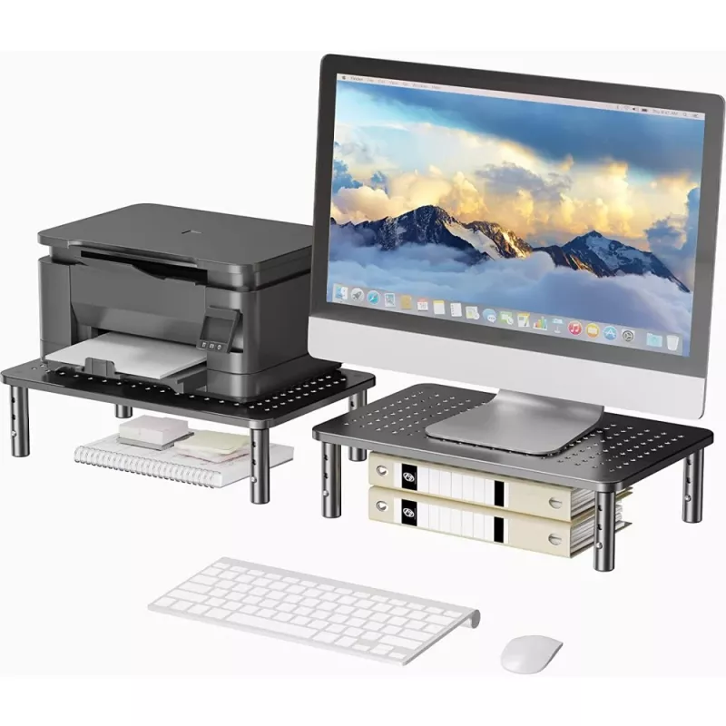 Techly Monitor / Laptop Desk Stand Must, Freestanding, 20 kg, Height adjustment, Must