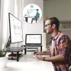 Techly Monitor / Laptop Desk Stand Must, Freestanding, 20 kg, Height adjustment, Must