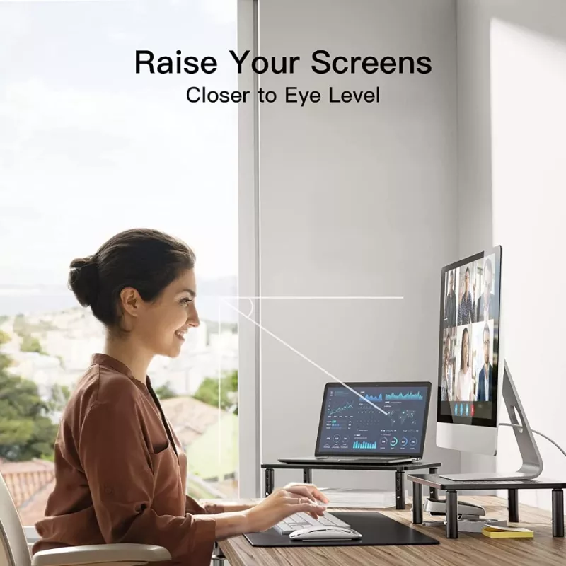 Techly Monitor / Laptop Desk Stand Must, Freestanding, 20 kg, Height adjustment, Must