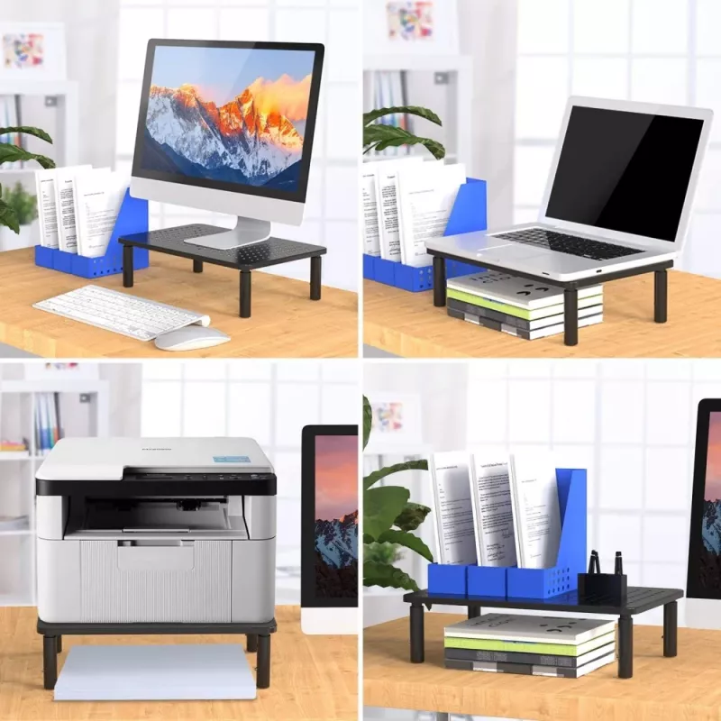 Techly Monitor / Laptop Desk Stand Must, Freestanding, 20 kg, Height adjustment, Must