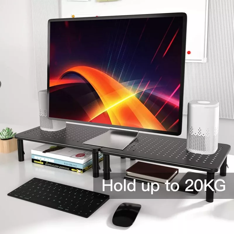 Techly Monitor / Laptop Desk Stand Must, Freestanding, 20 kg, Height adjustment, Must