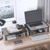 Techly Monitor / Laptop Desk Stand Must, Freestanding, 20 kg, Height adjustment, Must